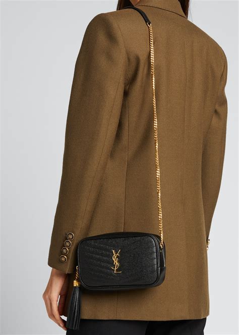 ysl camera bag brown|ysl quilted bag black.